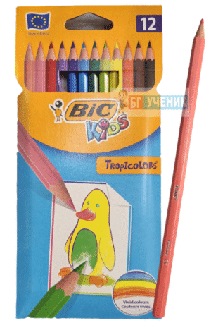 Цветни моливи BIC Kids Tropicolors 12 цвята