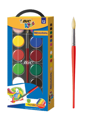Водни бои BIC Kids 12 цвята