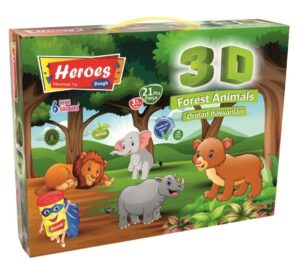 Play Dough 3D ДИВИ ЖИВОТНИ -19 части
