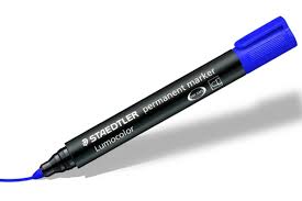 Маркер перманентен Staedtler lumocolor 352 син объл