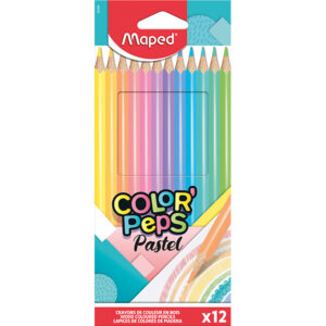 ЦВЕТНИ МОЛИВИ MAPED COLOR PEPS PASTEL 12ЦВ