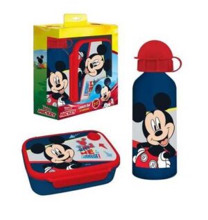 К-КТ КУТИЯ ЗА ХРАНА И АЛУМ.БУТИЛКА MICKEY