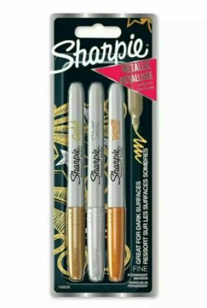Перманентни маркери Sharpie Metallic 3бр злт/бронз/сребро