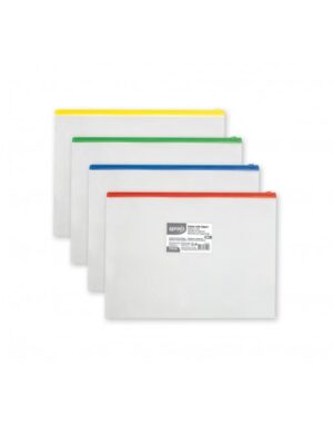 Папка със зелен цип А4