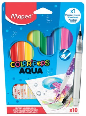 Флумастери Maped Colorpeps Aqua 10 цв+ водна четка