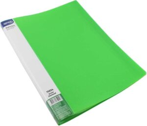Папка с 20 джоба, A4 PP, зелена, Diamond