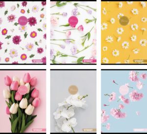 Тетрадка Street Flowers, А5, 60 листа, широки редове